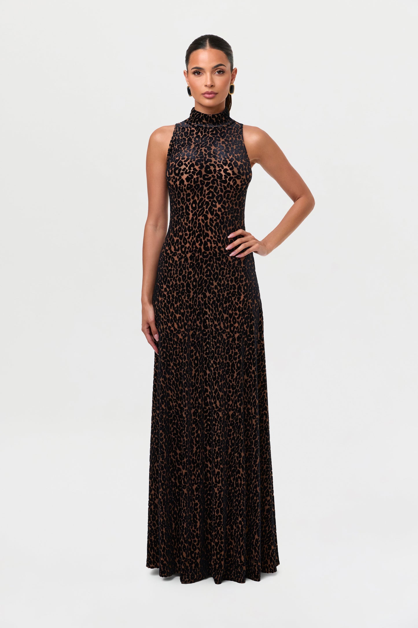 Sukienka bez rękawów Burnout Leopard