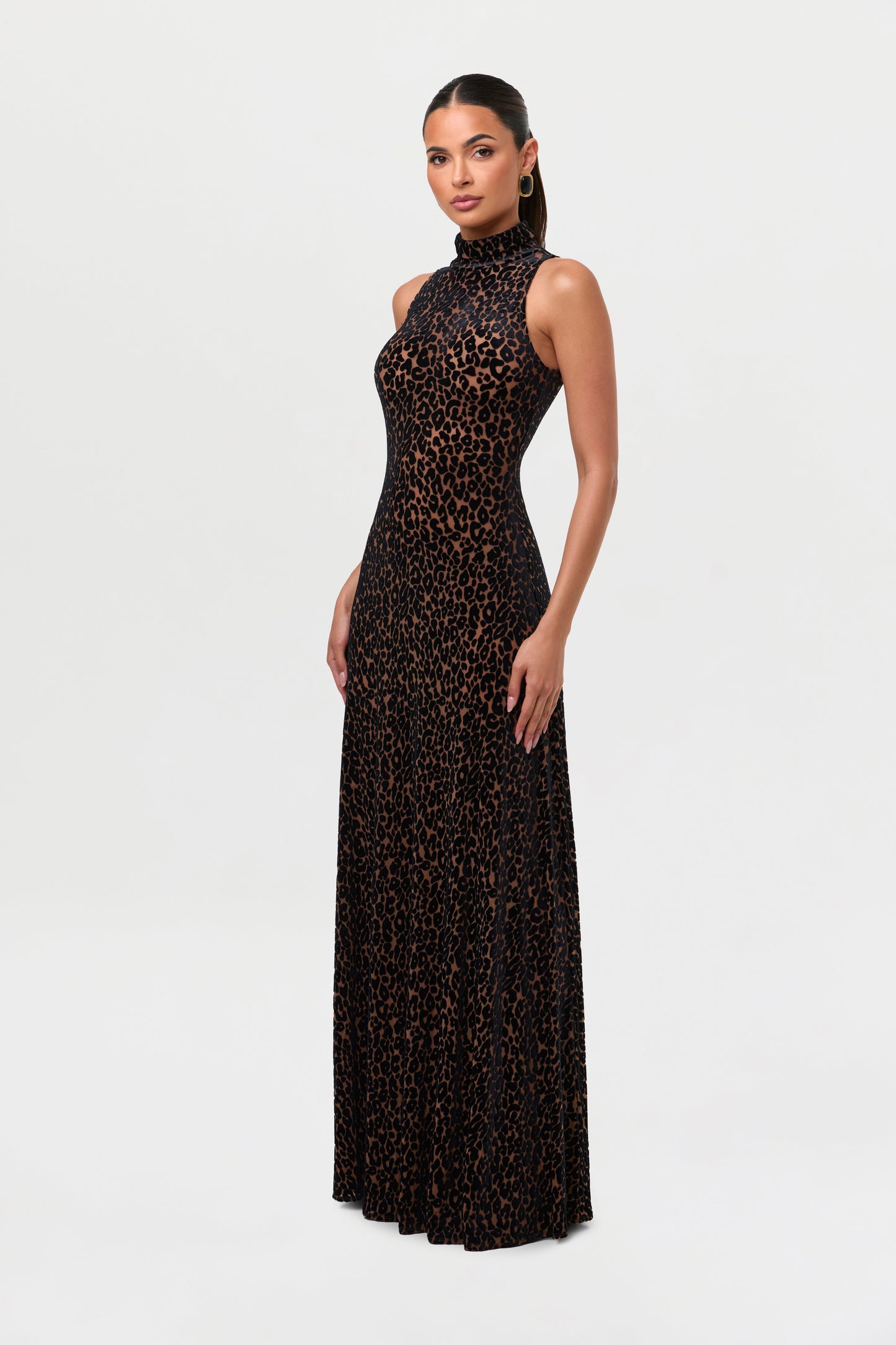 Sukienka bez rękawów Burnout Leopard