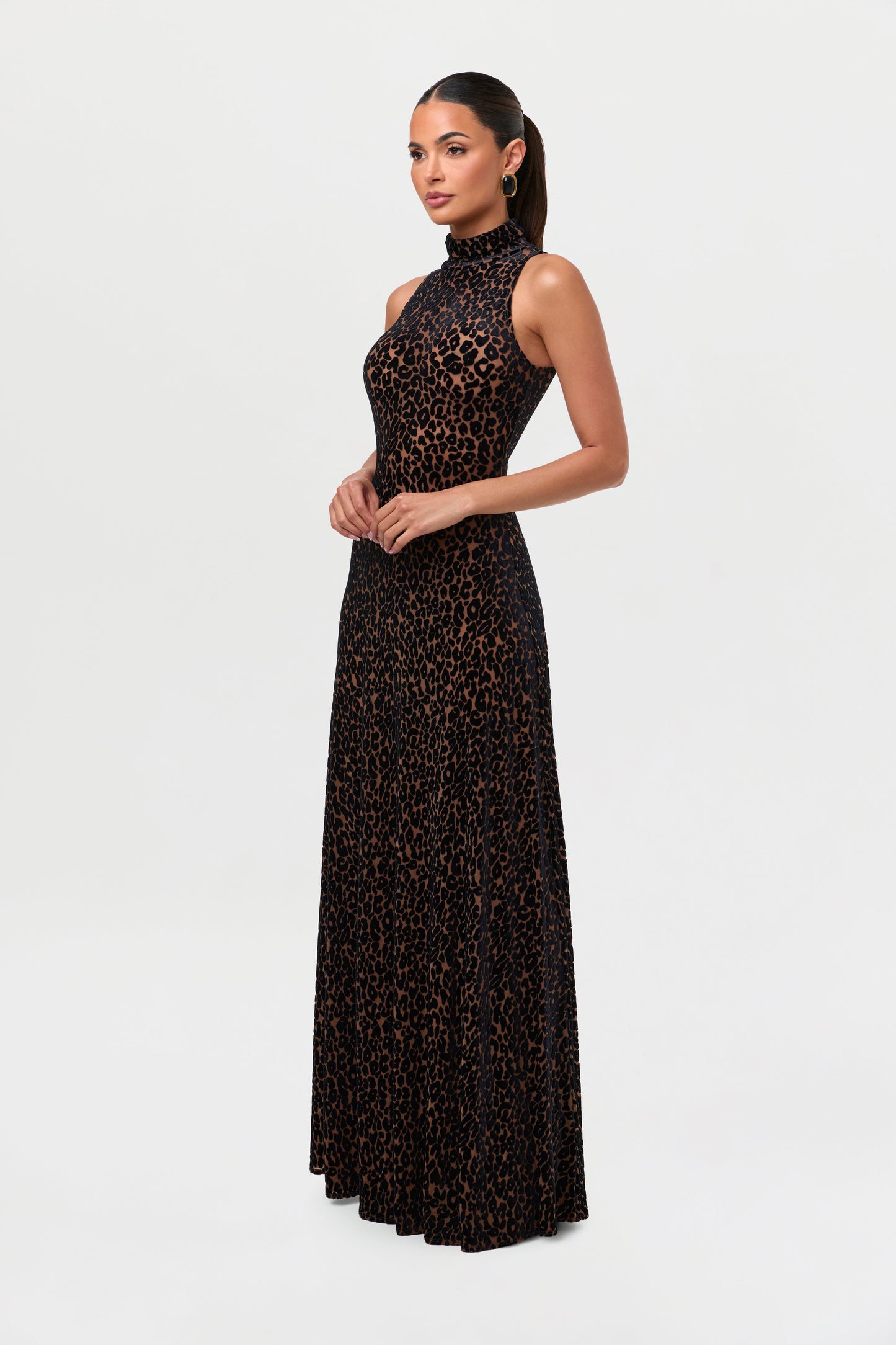 Sukienka bez rękawów Burnout Leopard