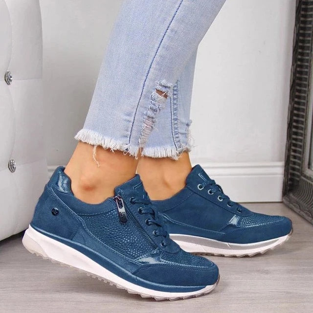 WIOLETTA – ortopedyczne sneakersy z suwakiem
