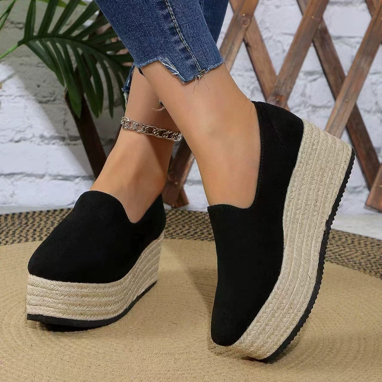Płócienne wsuwane buty Marla