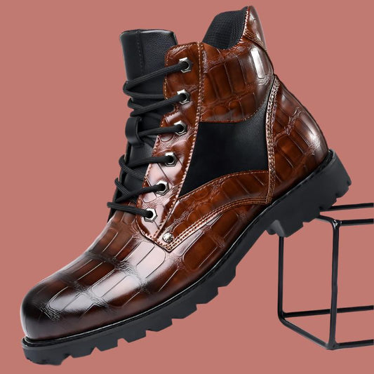 Rendell | Skórzane buty Croco