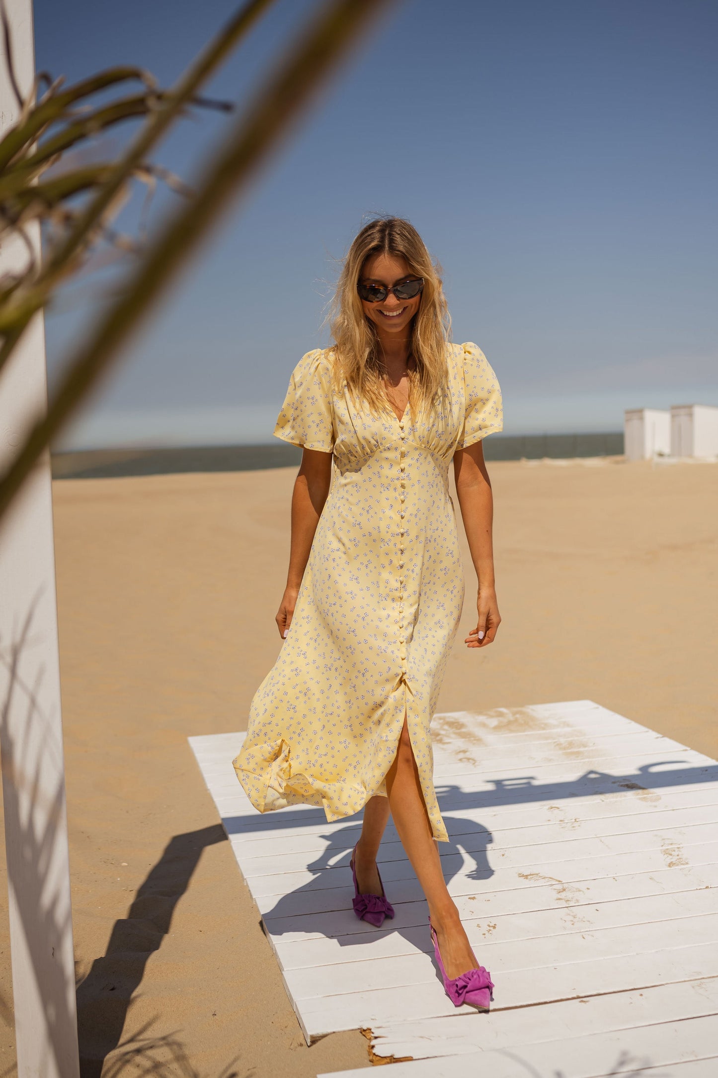 Diana™ | Letnia sukienka midi w kwiaty