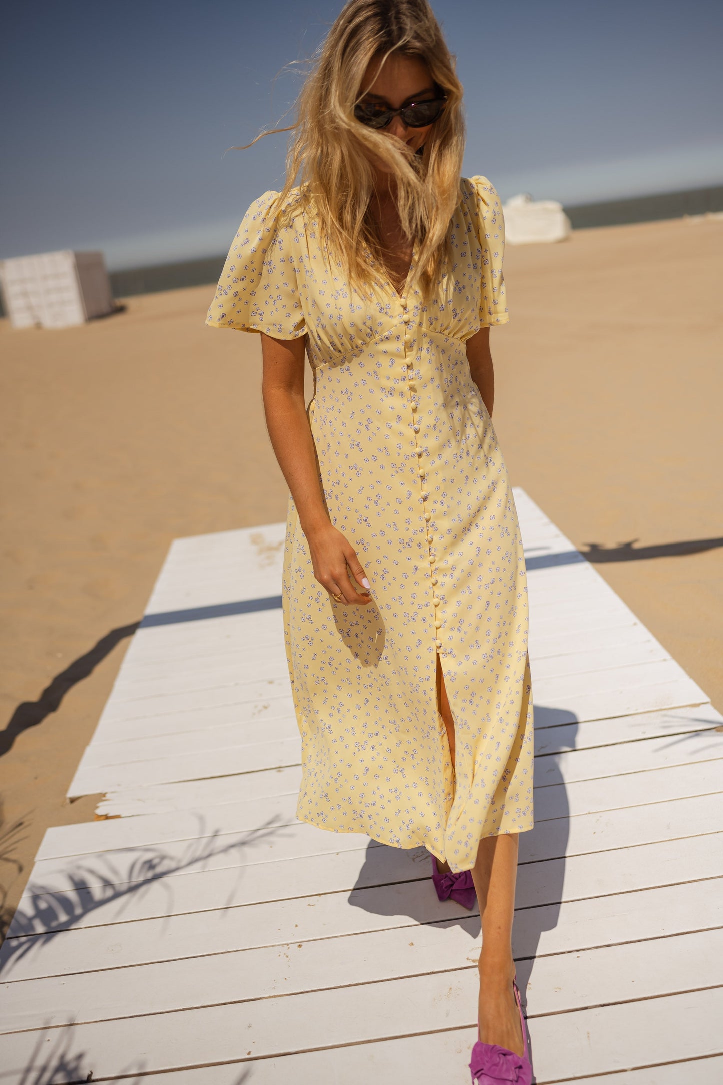 Diana™ | Letnia sukienka midi w kwiaty