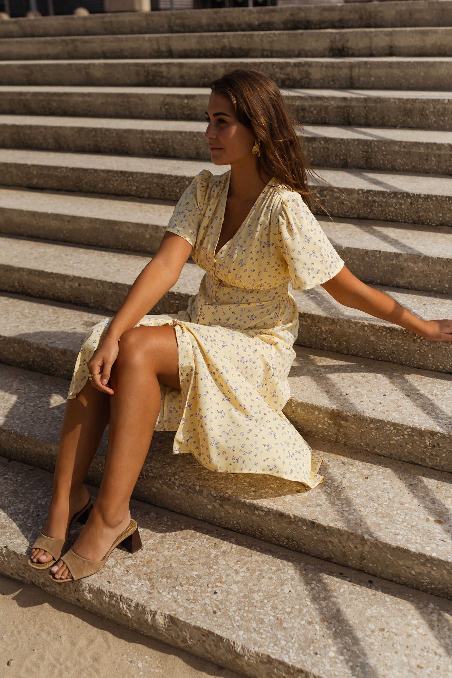 Diana™ | Letnia sukienka midi w kwiaty