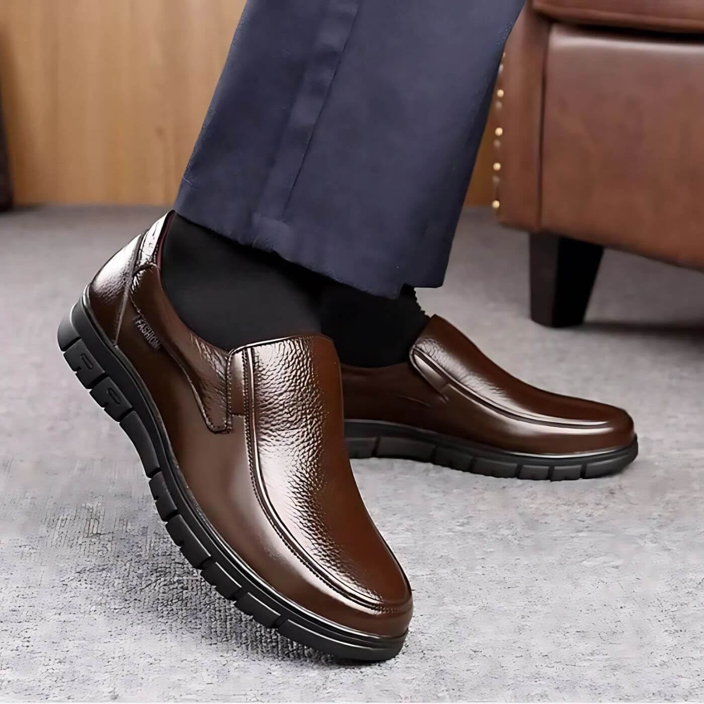 Mediolan | Skórzane buty
