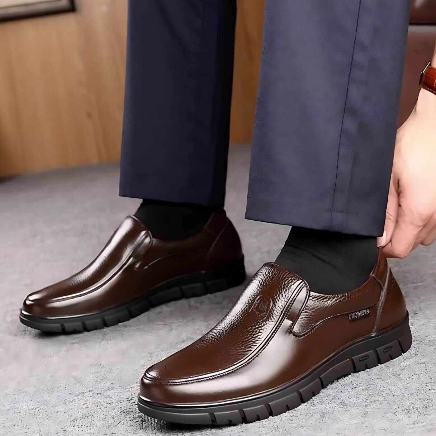 Mediolan | Skórzane buty
