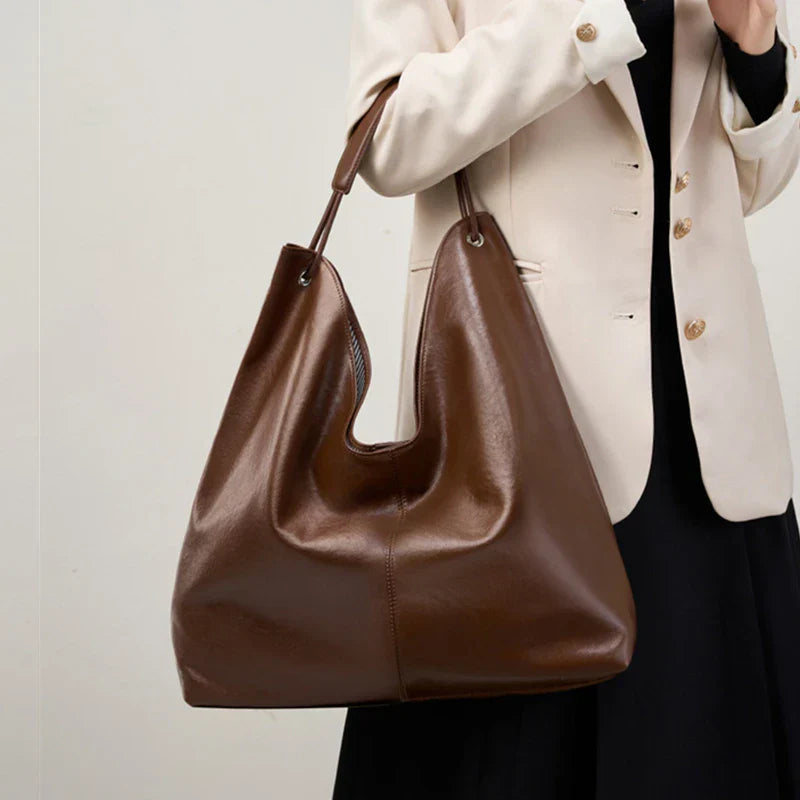 Elegancka skórzana torba Hobo