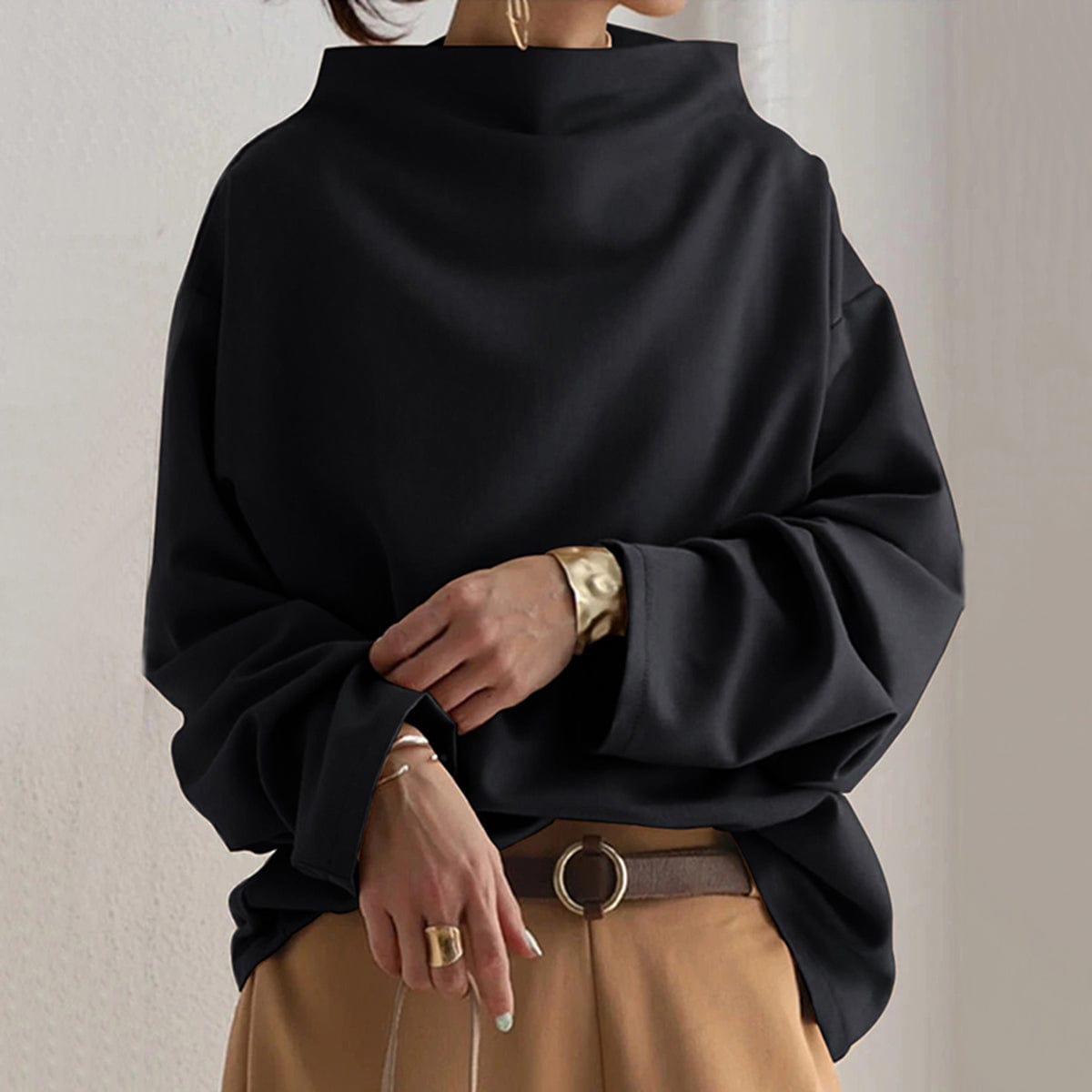 Sweter Eliana z wysokim kołnierzem