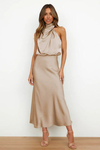 Valeria™ | Sukienka maxi z dekoltem halter