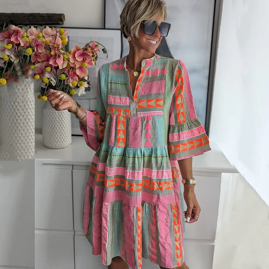 Wiktoria | Boho sukienka z falbanami
