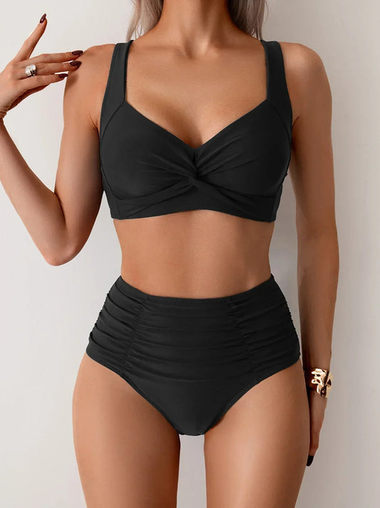 Marjolein – Bikini bandeau z falbanką