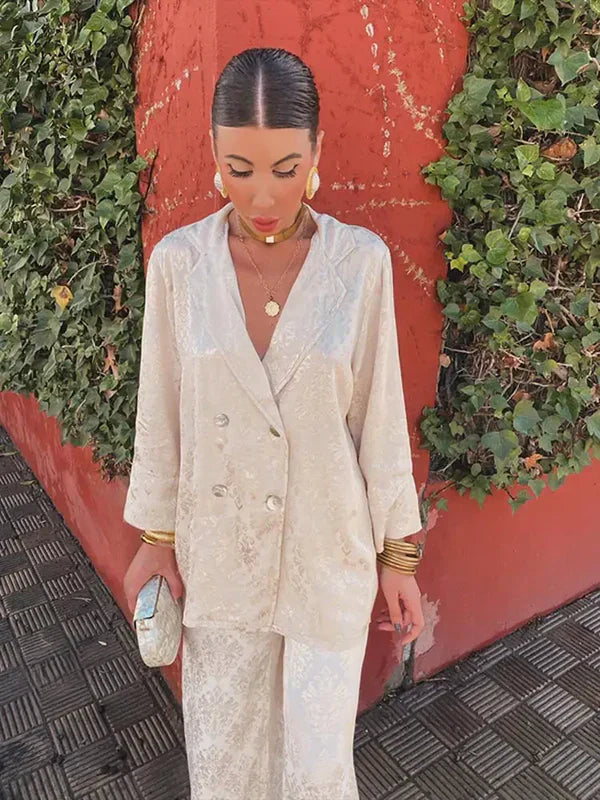 Ksenia | Elegancki żakardowy blezer