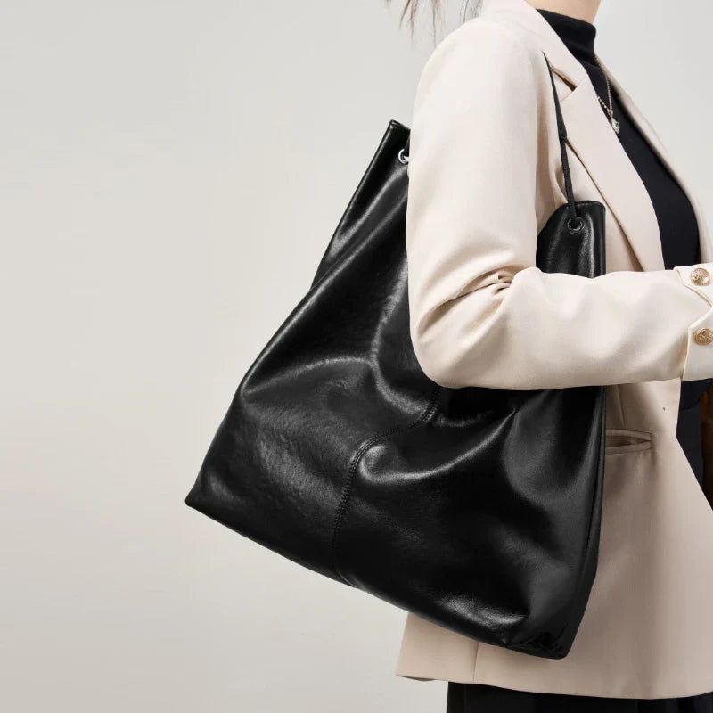 Elegancka skórzana torba Hobo