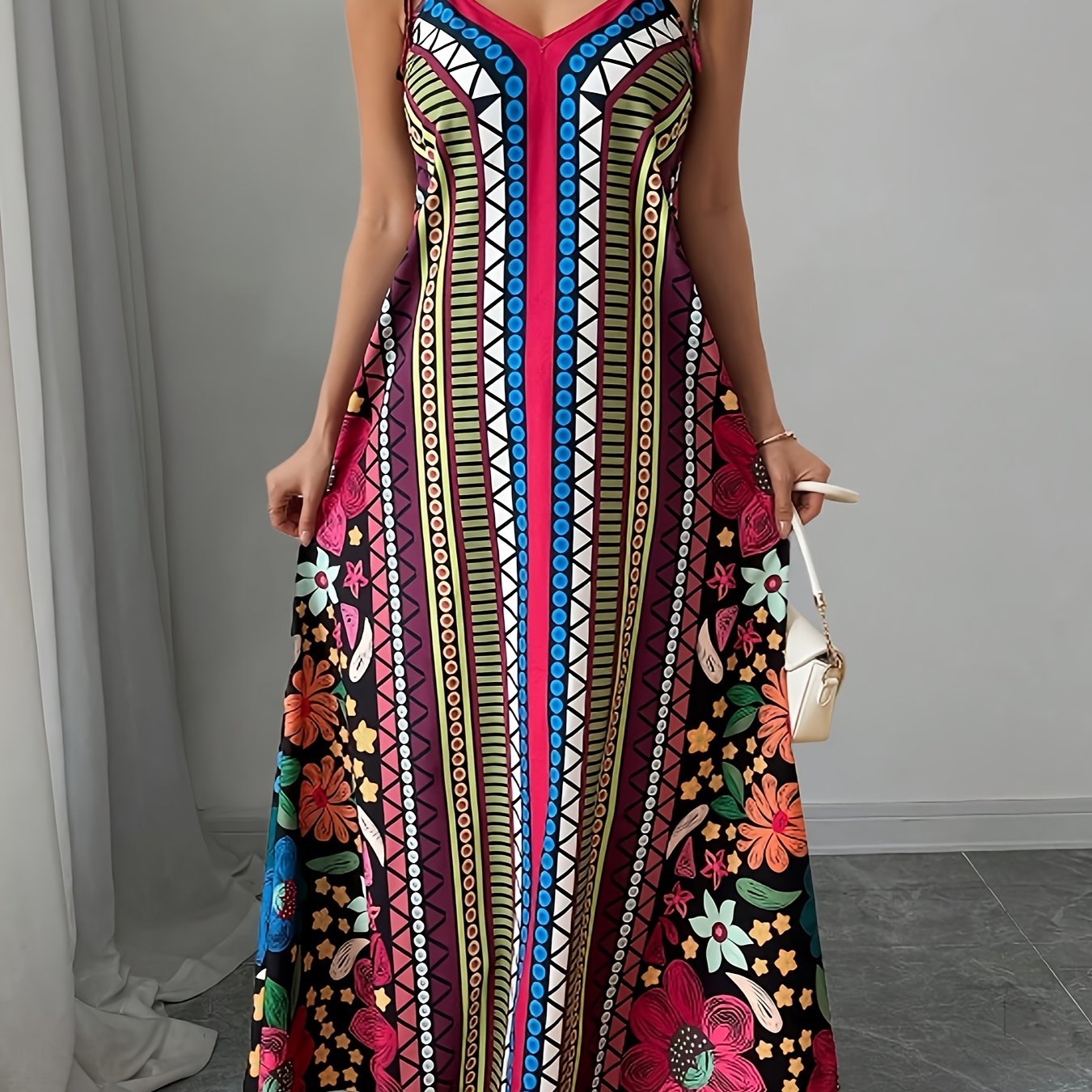 Helena – Sukienka Maxi Z Detalem Na Sznurku
