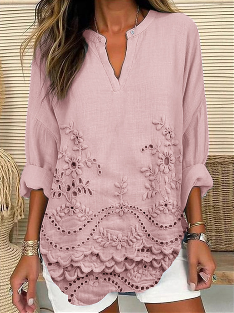 Amelia - Stylowy top z nadrukiem