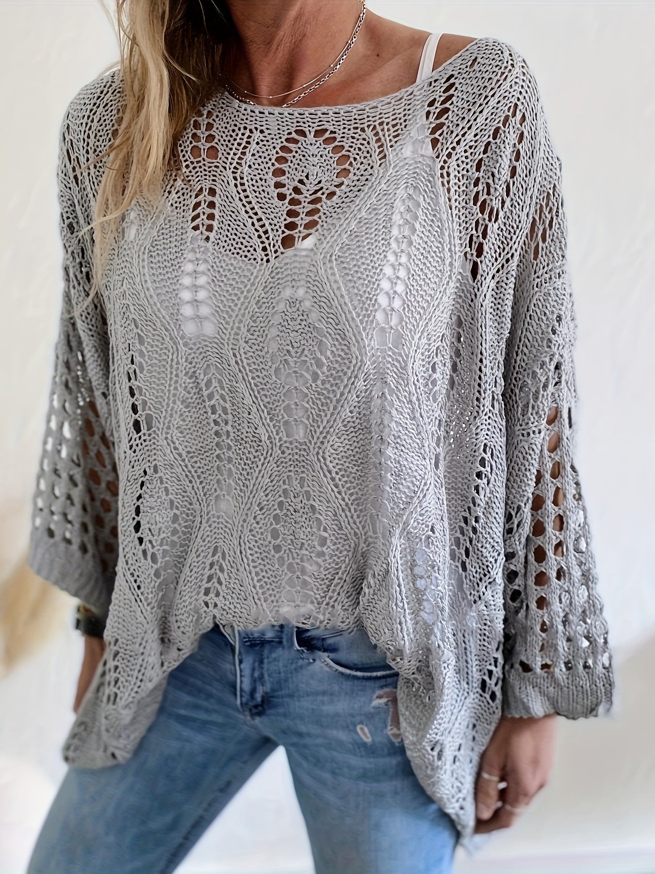 Klaudia – Ażurowy Top Plus Size