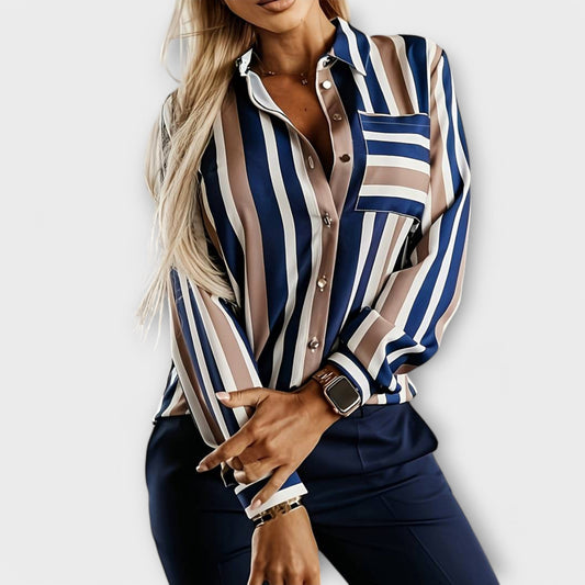 Emily - Swobodna i stonowana bluzka w stylu Stribet