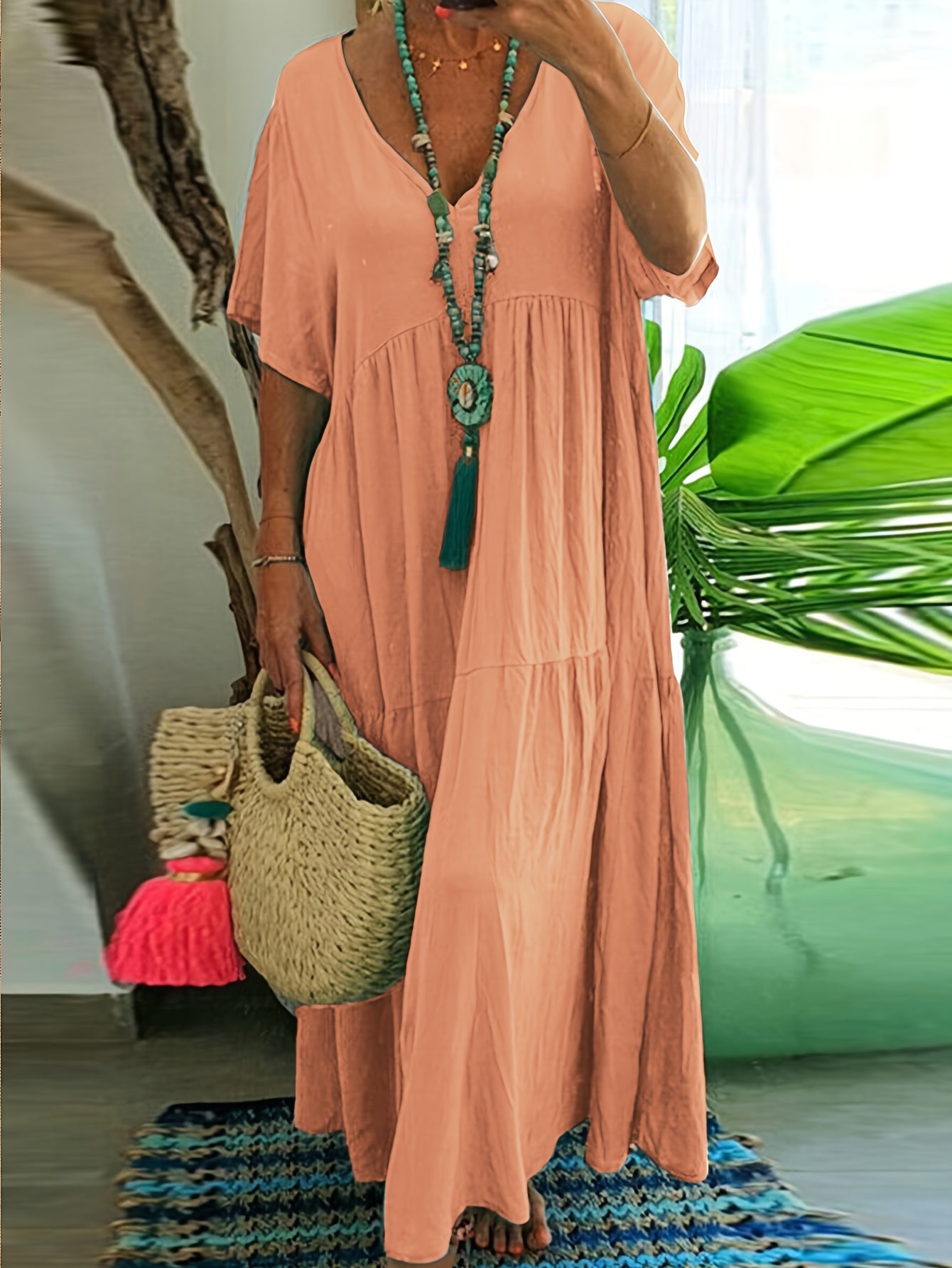 Rozkloszowana tunika plus size - Jolanta