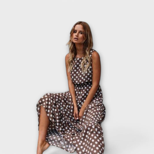Danae - sukienka midi boho w kropki