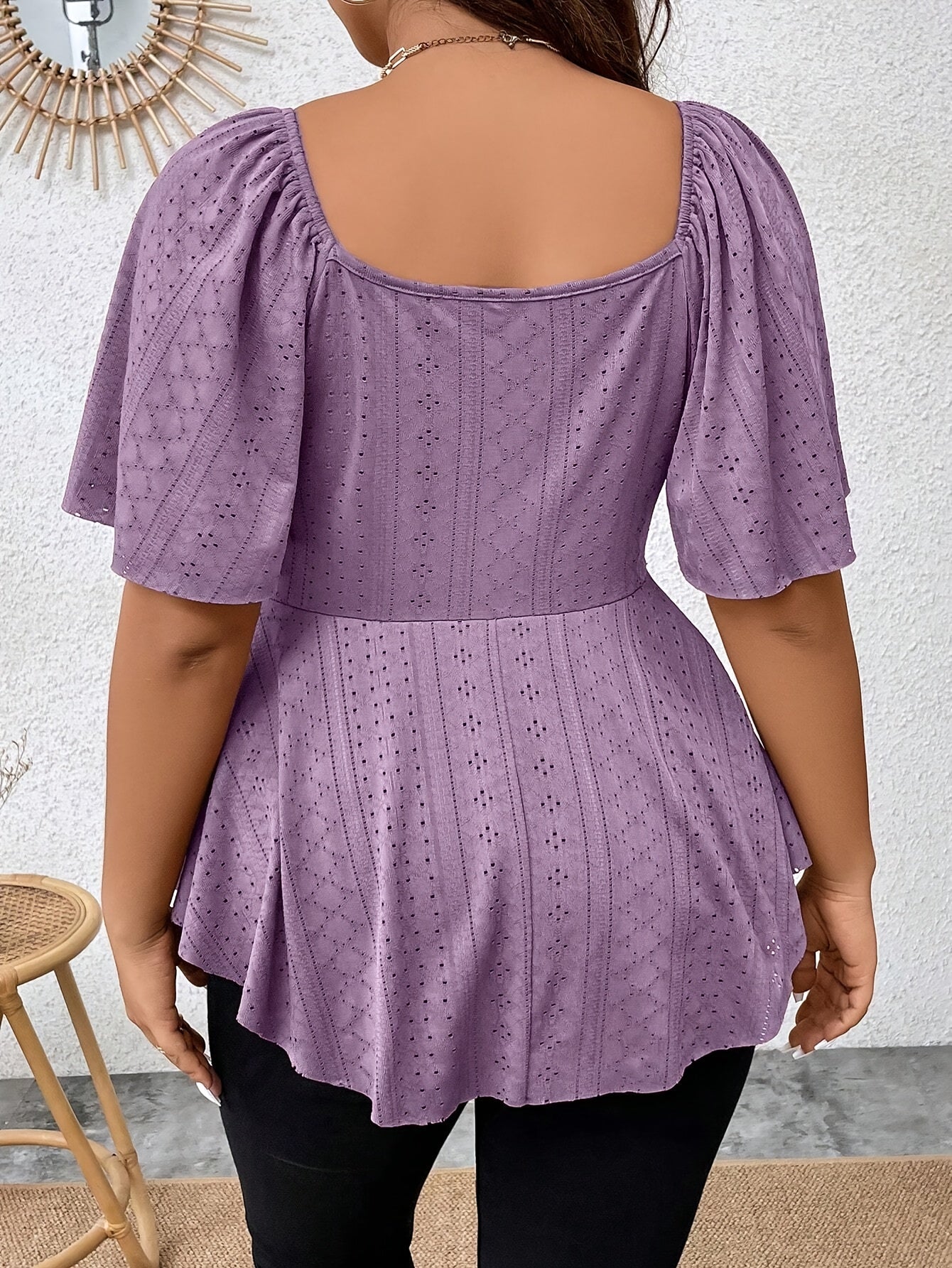 Barbara – Plus Size Koszulka Z Haftem