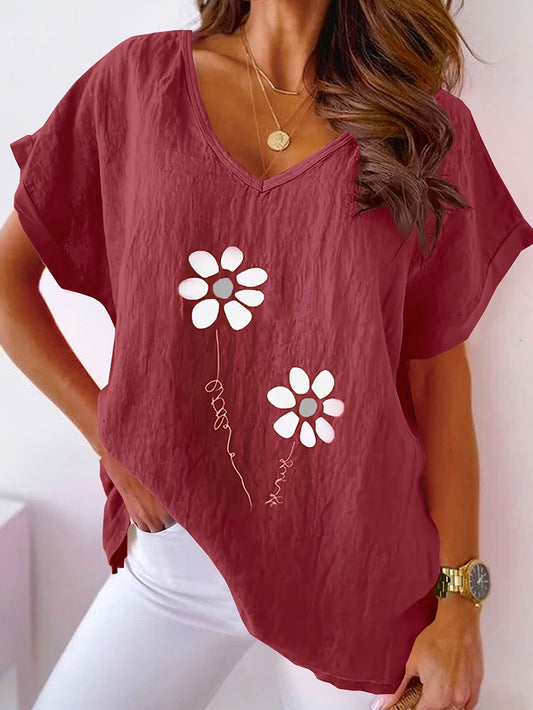 Zofia – Bluzka Plus Size W Kwiaty