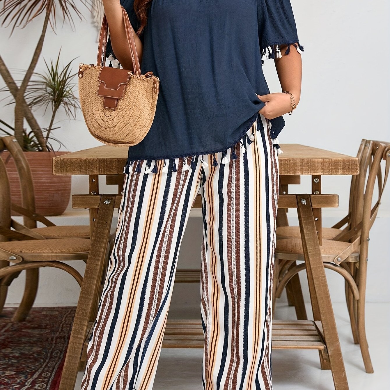 Klaudia - Top z Falbanką i Frędzlami