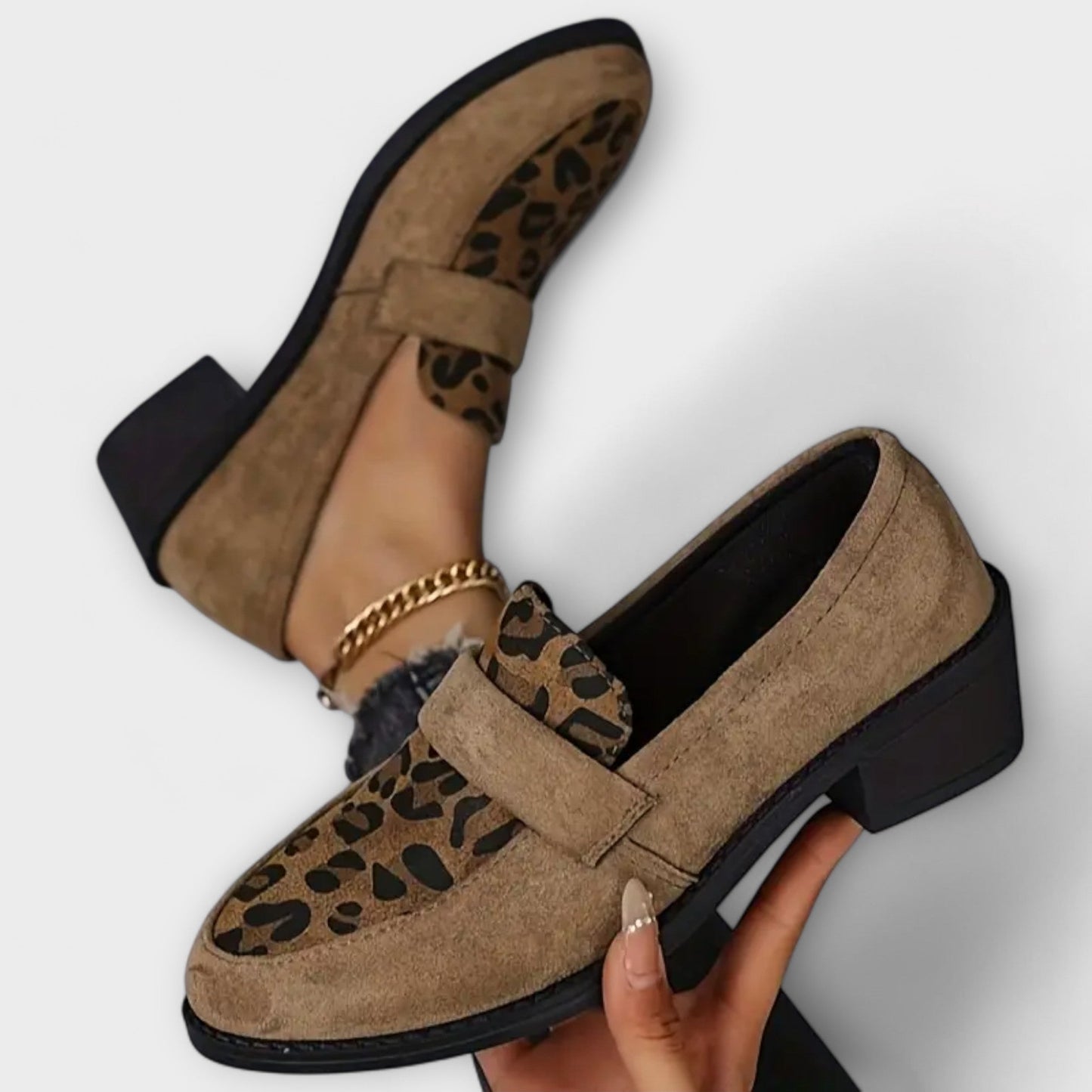 Karla | Eleganckie buty damskie z nadrukiem w panterkę