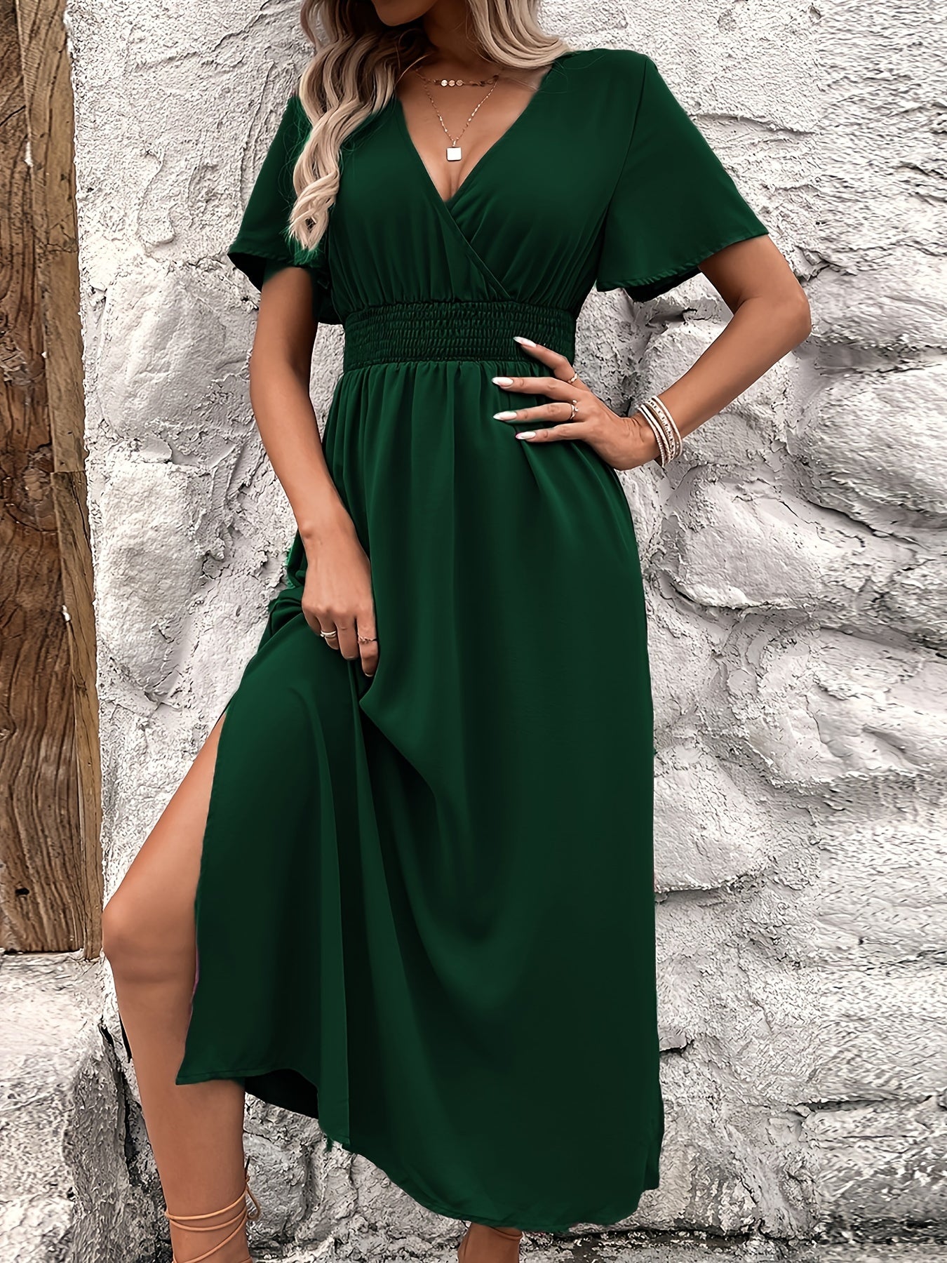 Sukienka Plus Size z Marszczeniem w Talii – Wiktoria