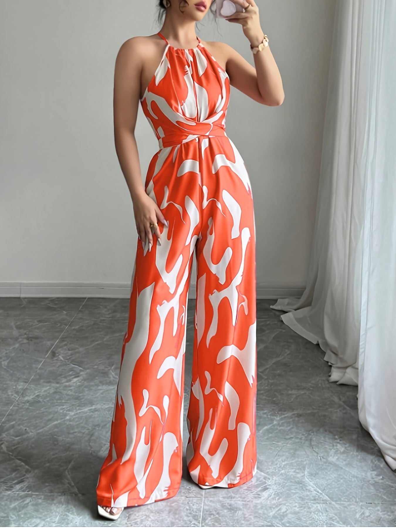 Celina - Kombinezon Płomienny Plus Size