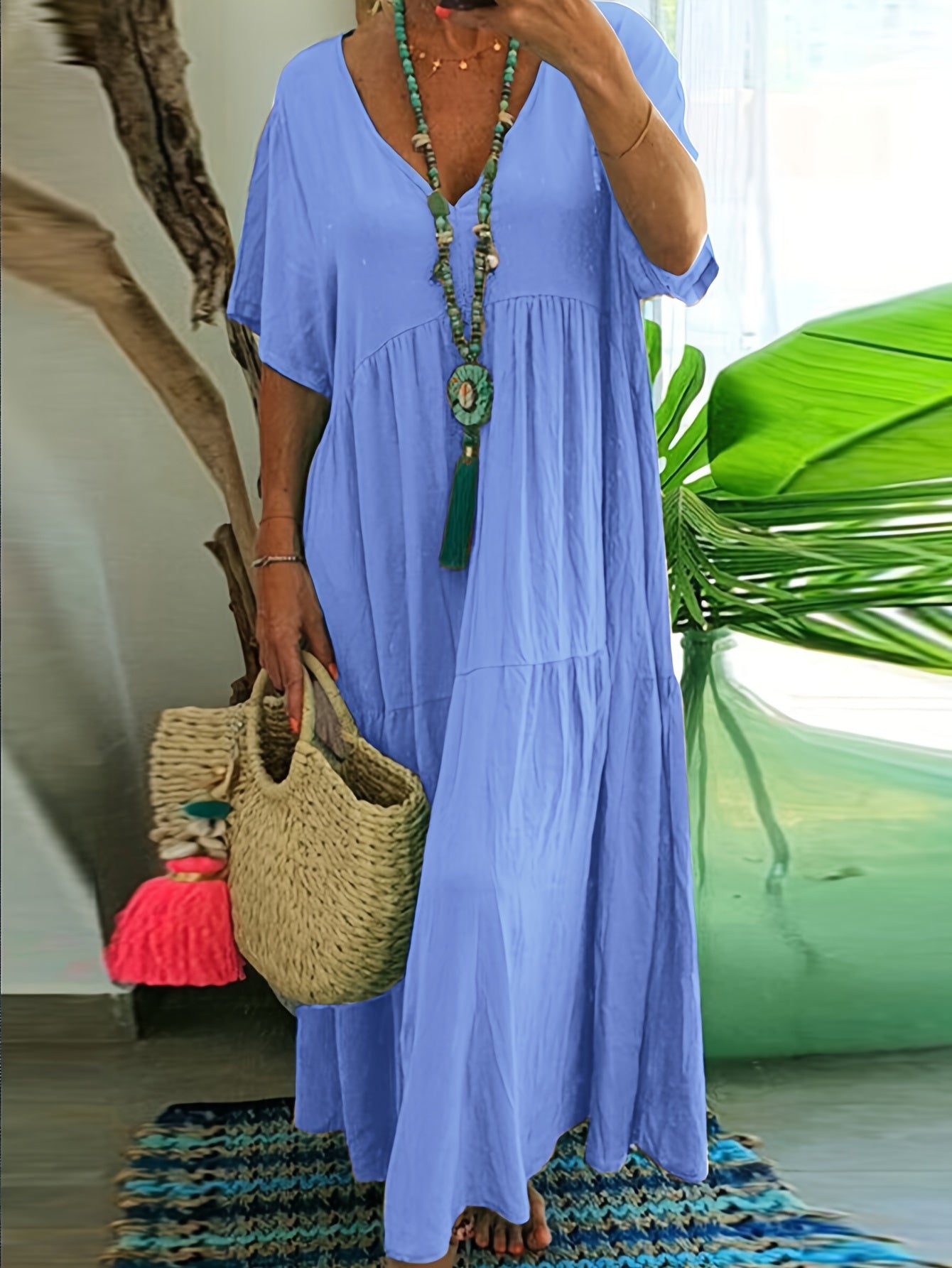 Rozkloszowana tunika plus size - Jolanta