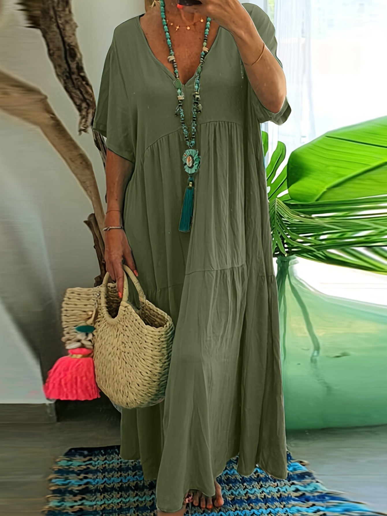 Rozkloszowana tunika plus size - Jolanta