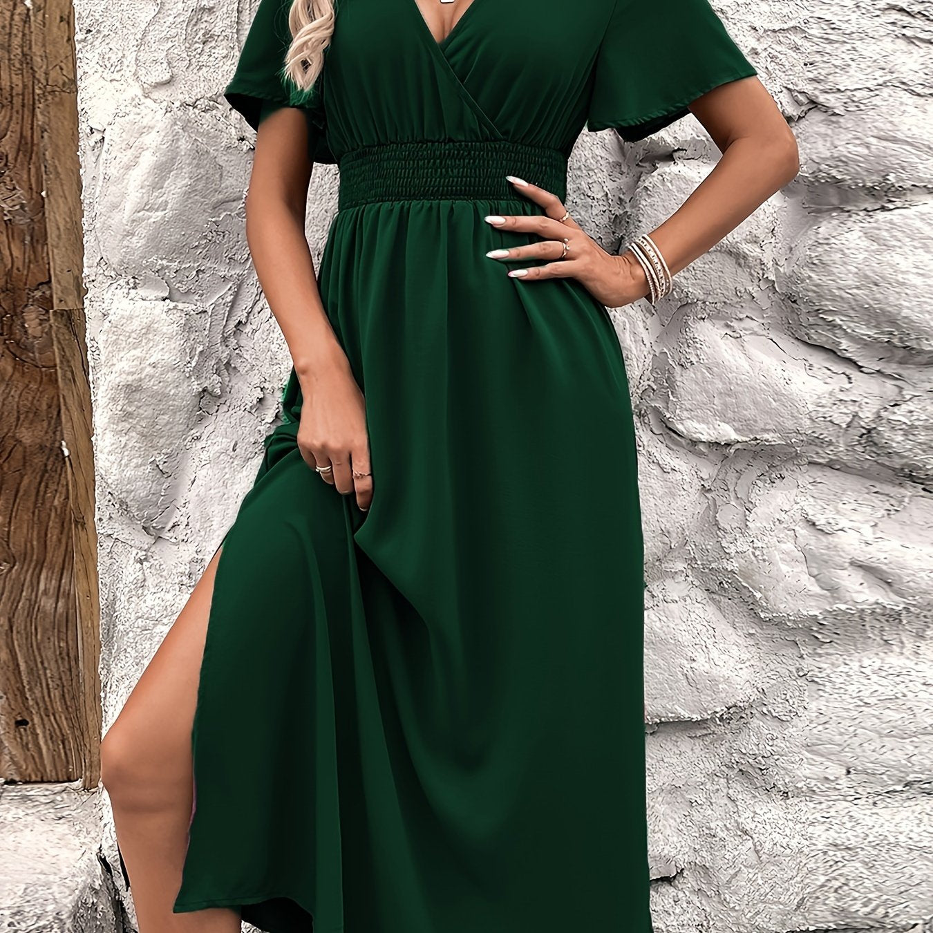 Sukienka Plus Size z Marszczeniem w Talii – Wiktoria