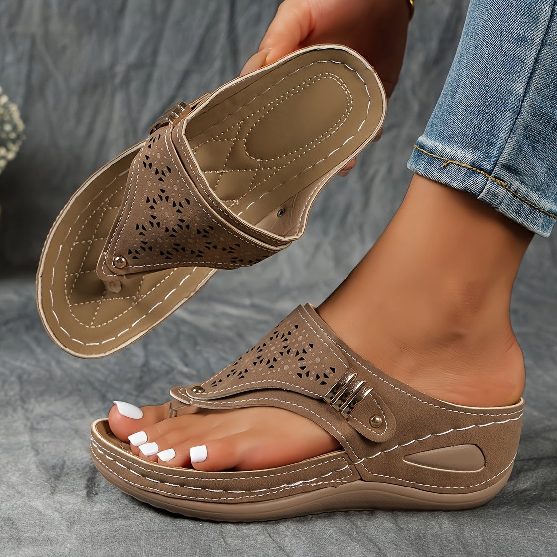 Lucyna | Boho sandały