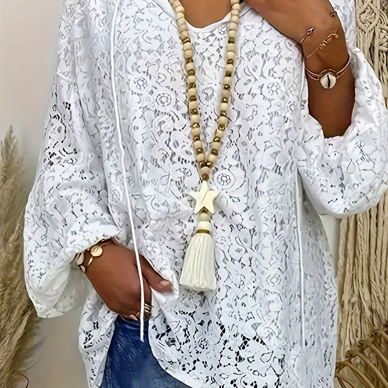 Patrycja – Sweter Z Koronką Plus Size