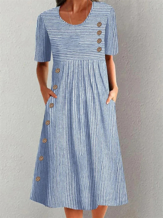 Elegancka Sukienka Midi w Stylu Retro