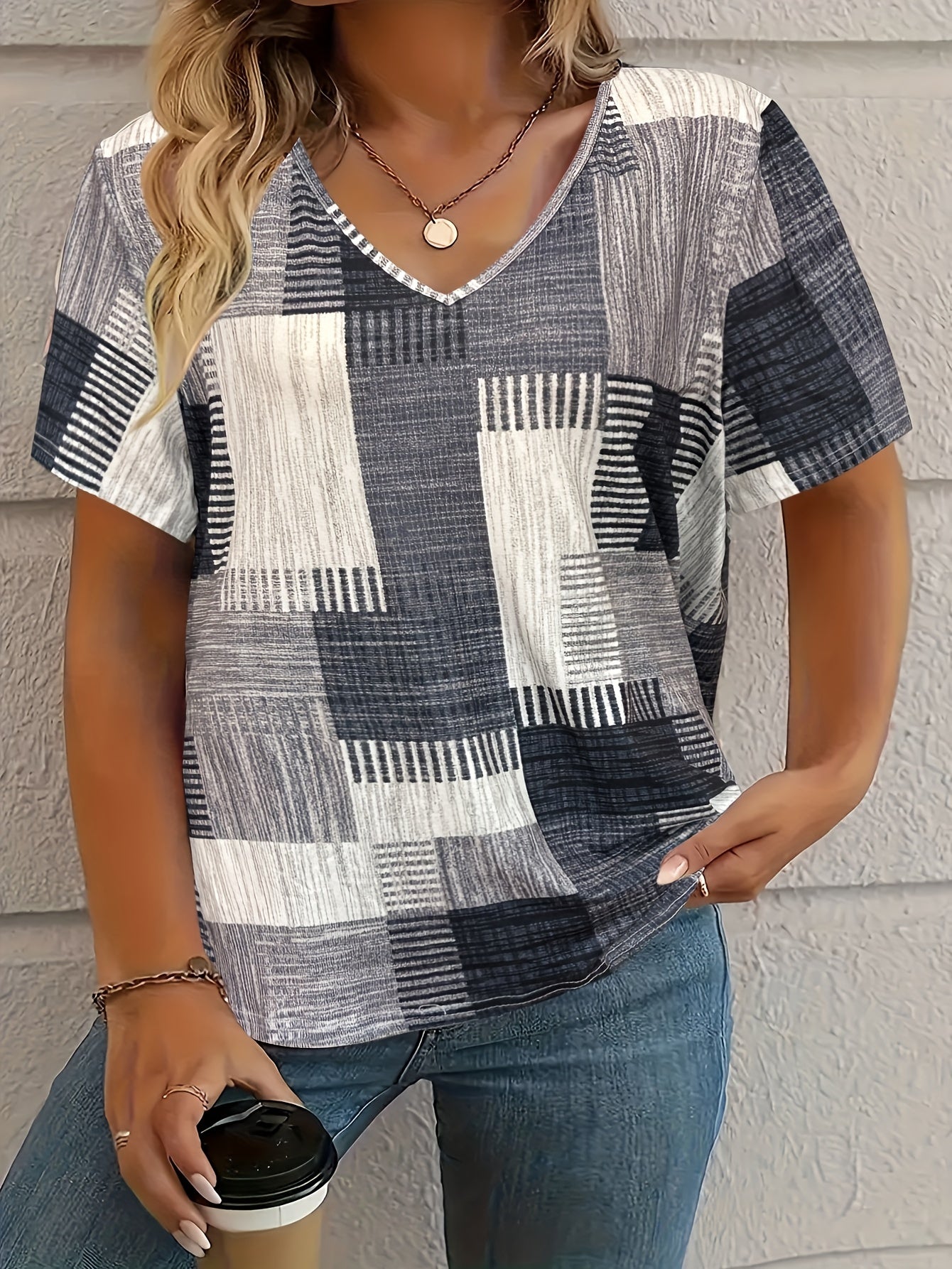 Danuta – Plus Size Top Patchworkowy