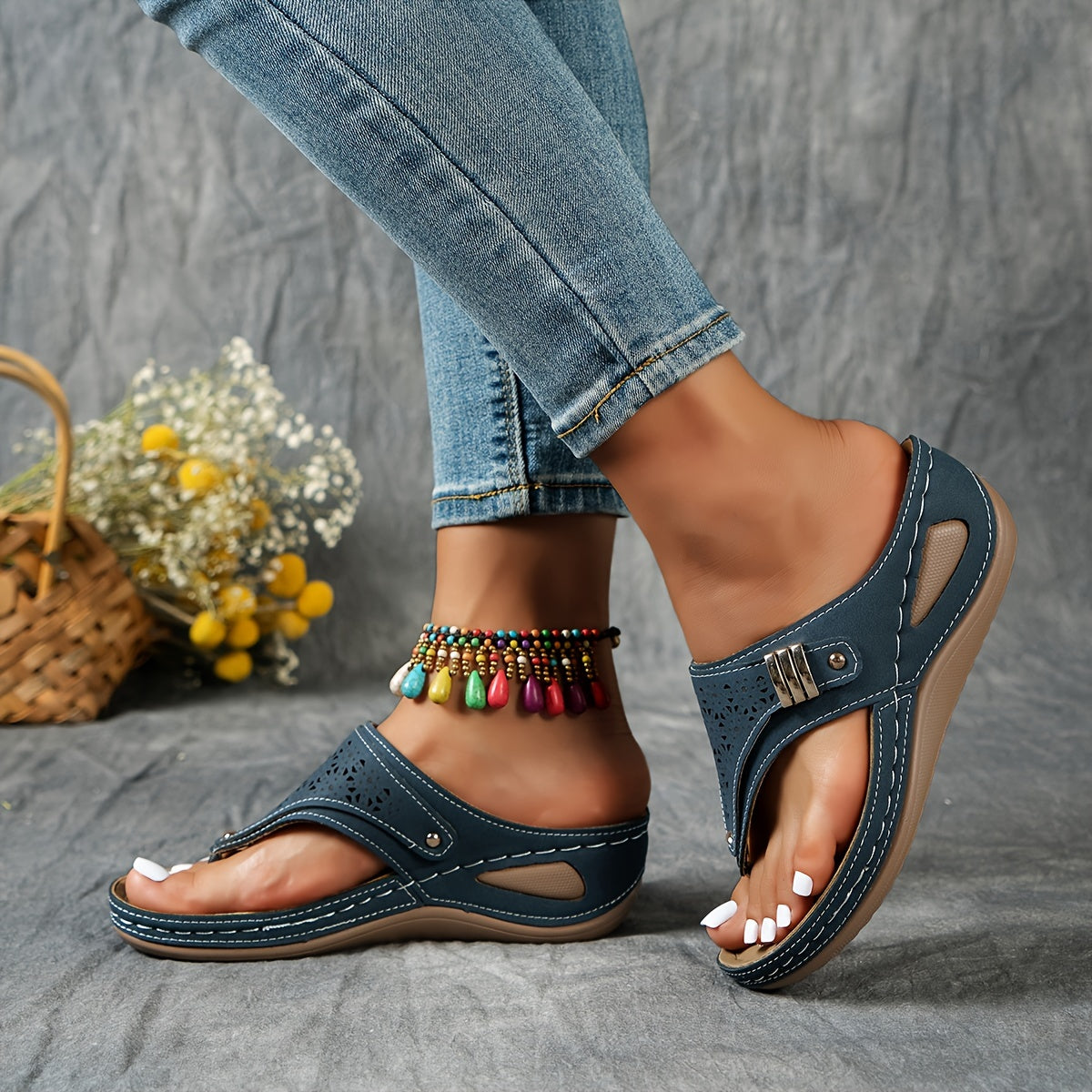 Lucyna | Boho sandały