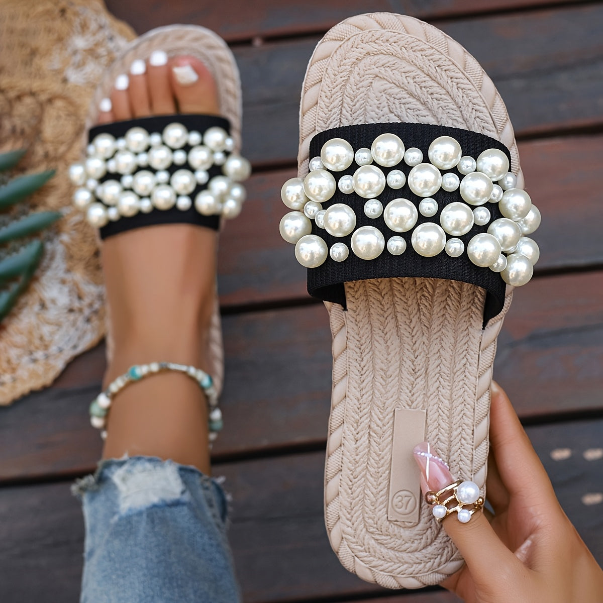 Perlina – Perłowe Płaskie Buty