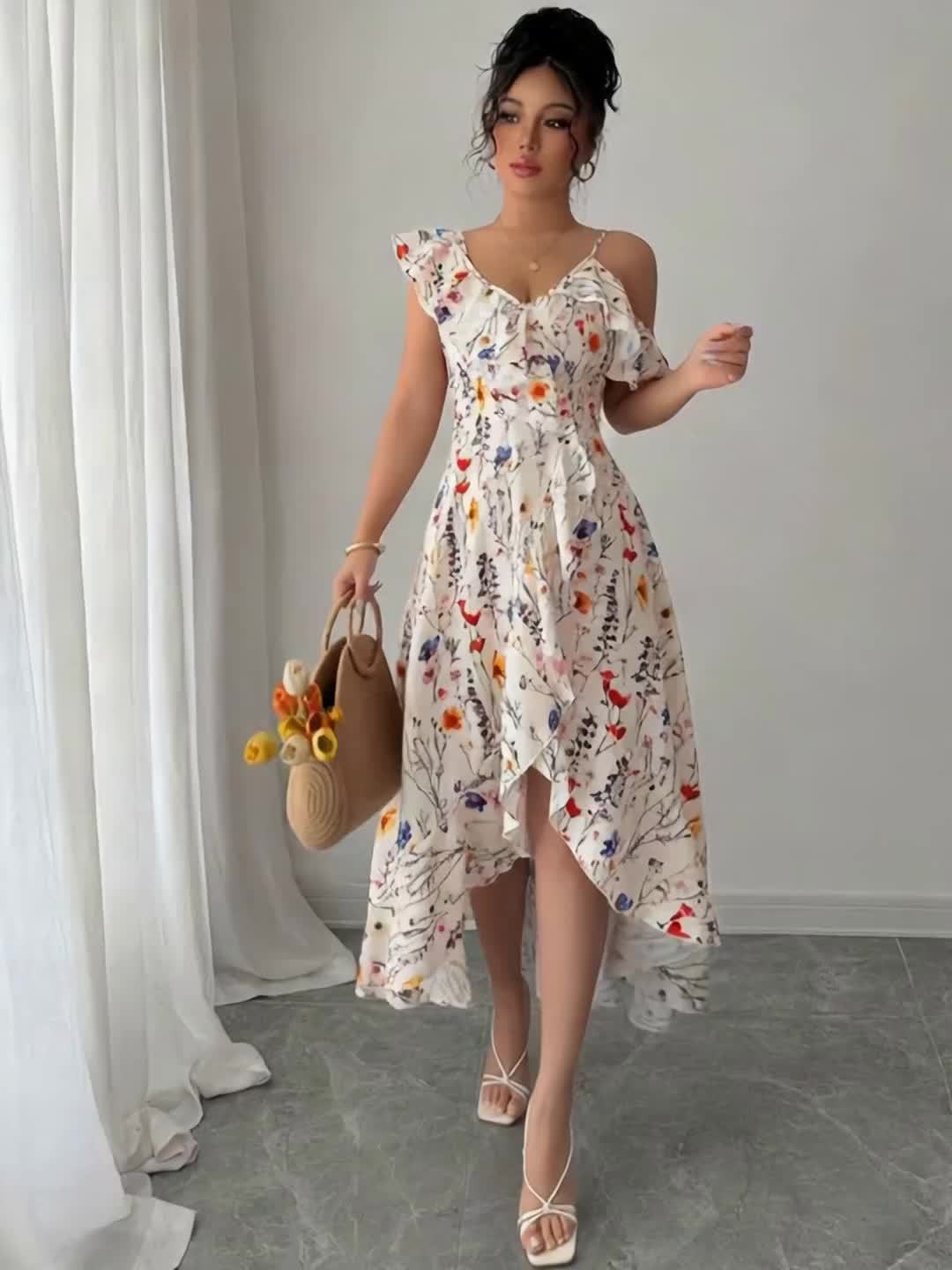 Paulina – Sukienka Wiosenno-Letnia W Kwiaty