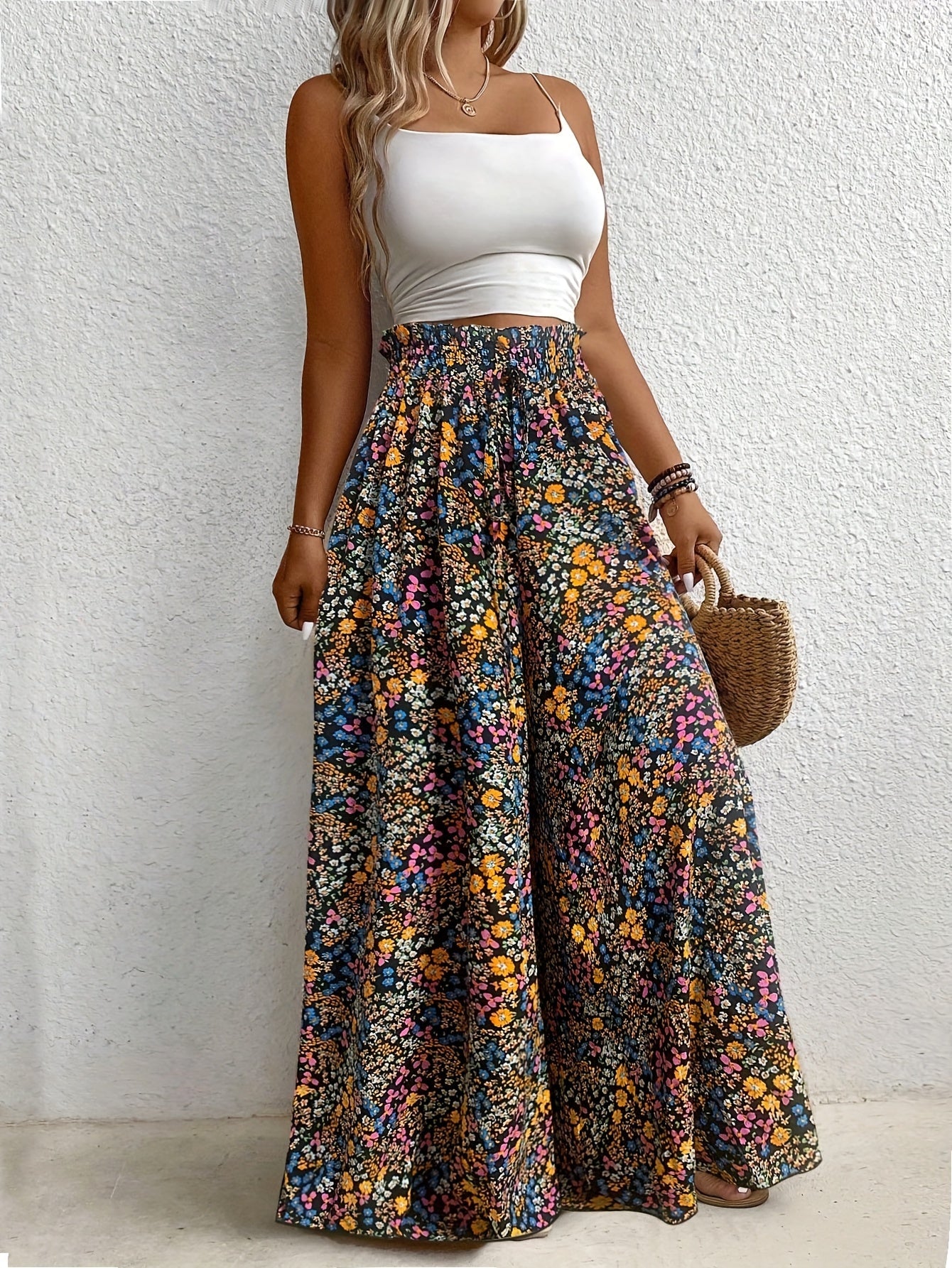 Kwiatina – Wyszczuplające Kwiatowe Spodnie