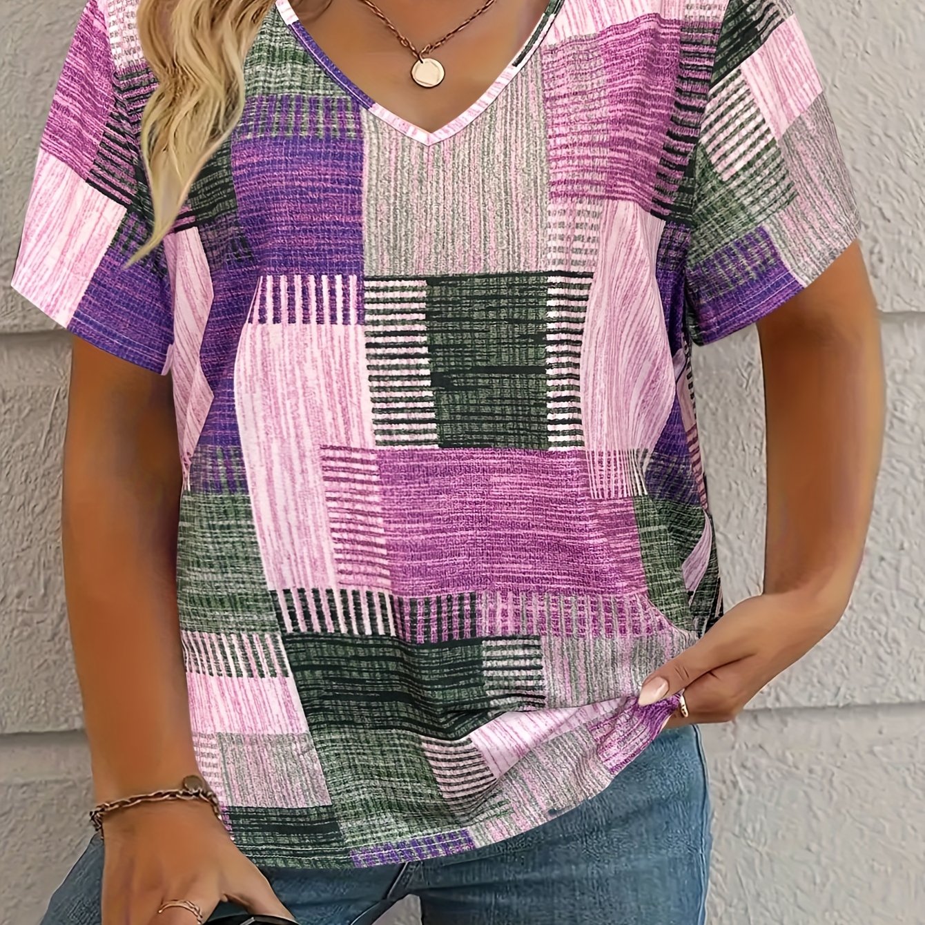 Danuta – Plus Size Top Patchworkowy
