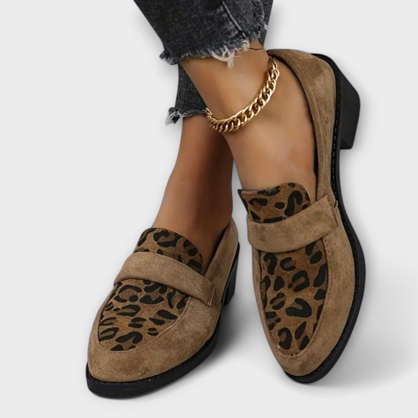 Karla | Eleganckie buty damskie z nadrukiem w panterkę
