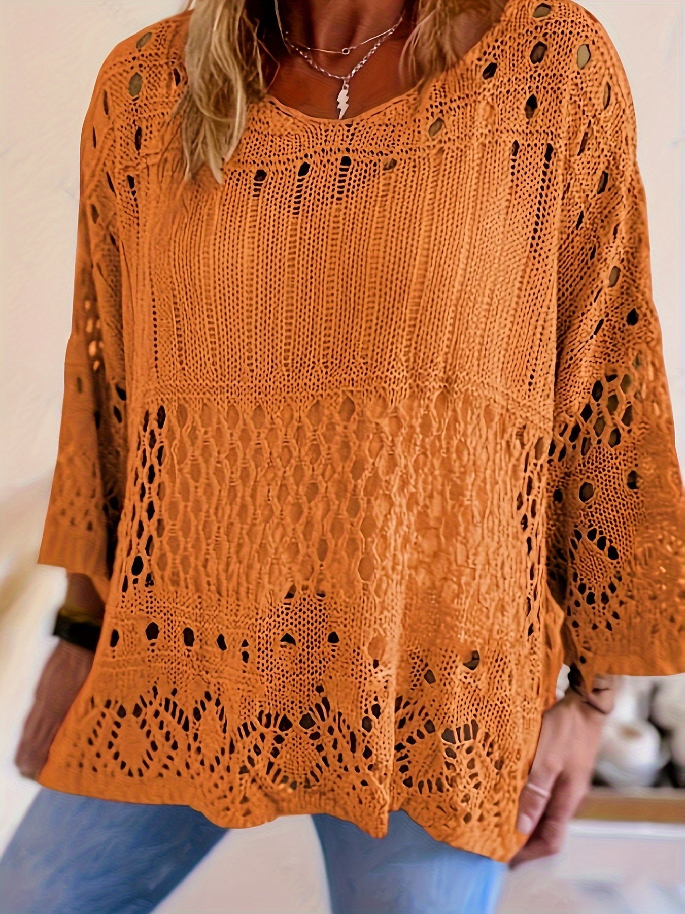 Klaudia – Plus Size Bluza Z Wycięciami