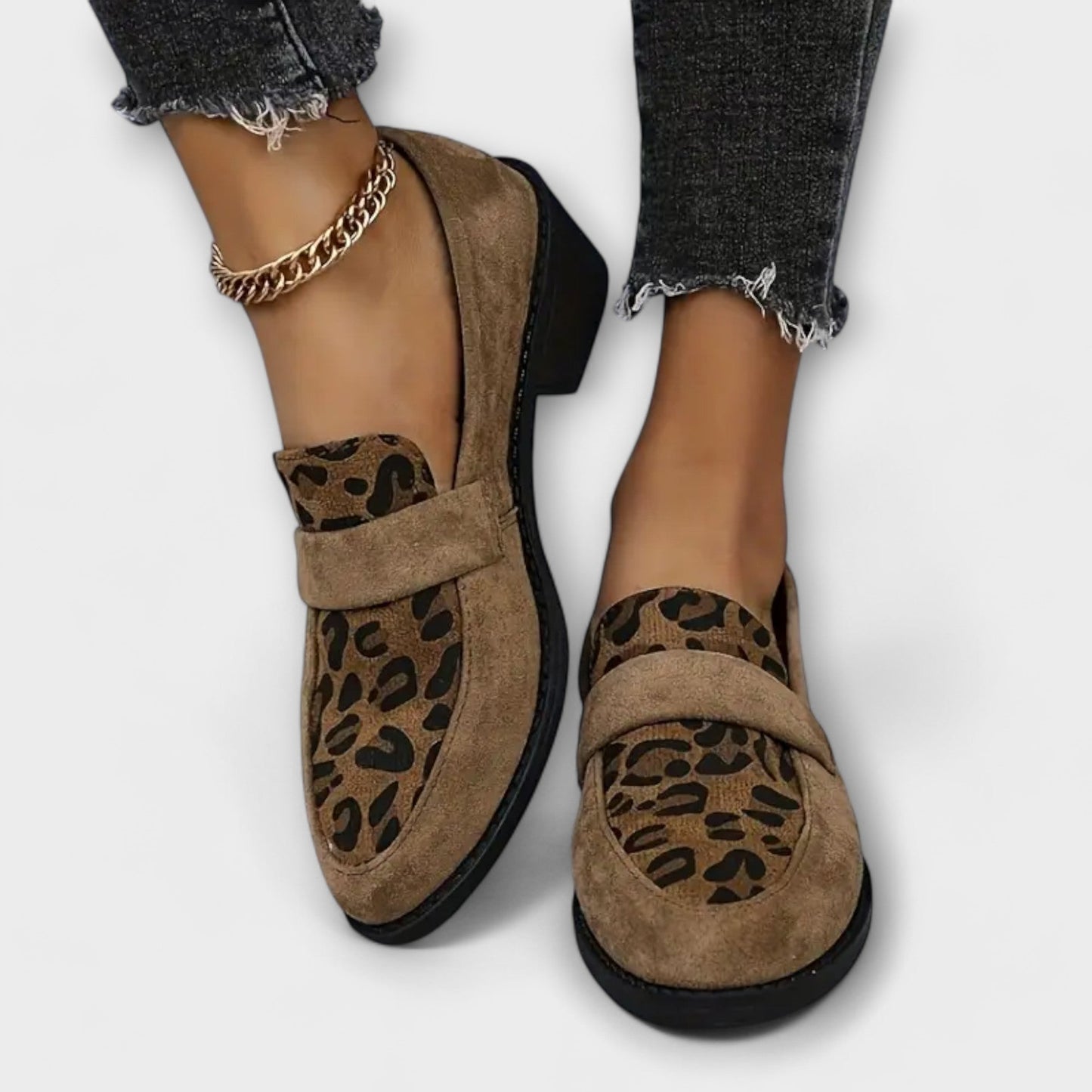 Karla | Eleganckie buty damskie z nadrukiem w panterkę