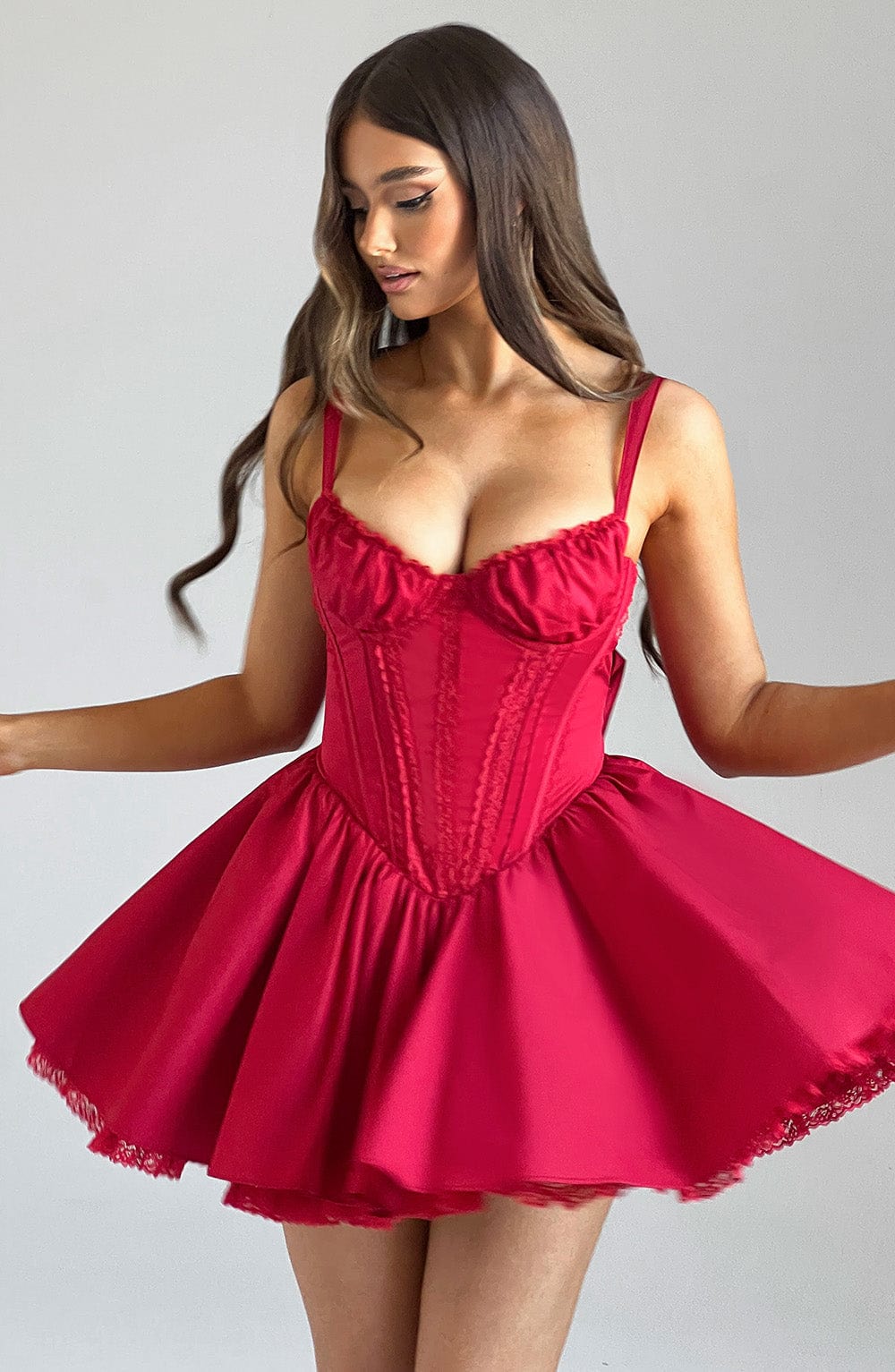 Josie Mini Sukienka – Czerwona