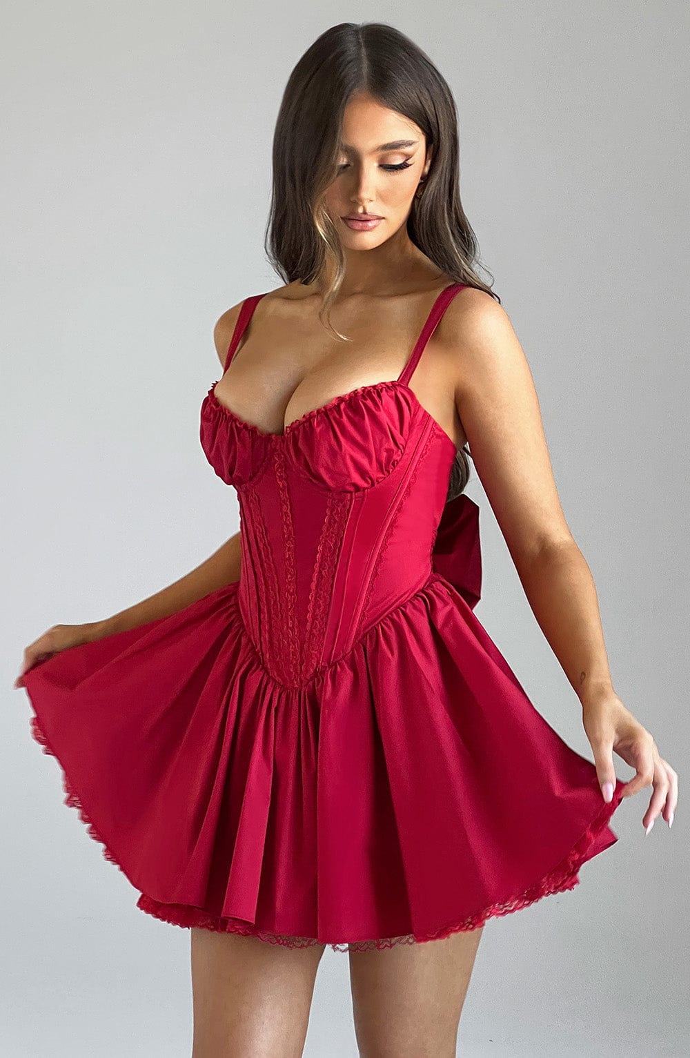 Josie Mini Sukienka – Czerwona