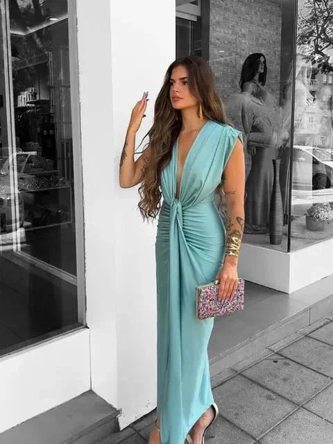 Nikola | Elegancka Drapowana Sukienka