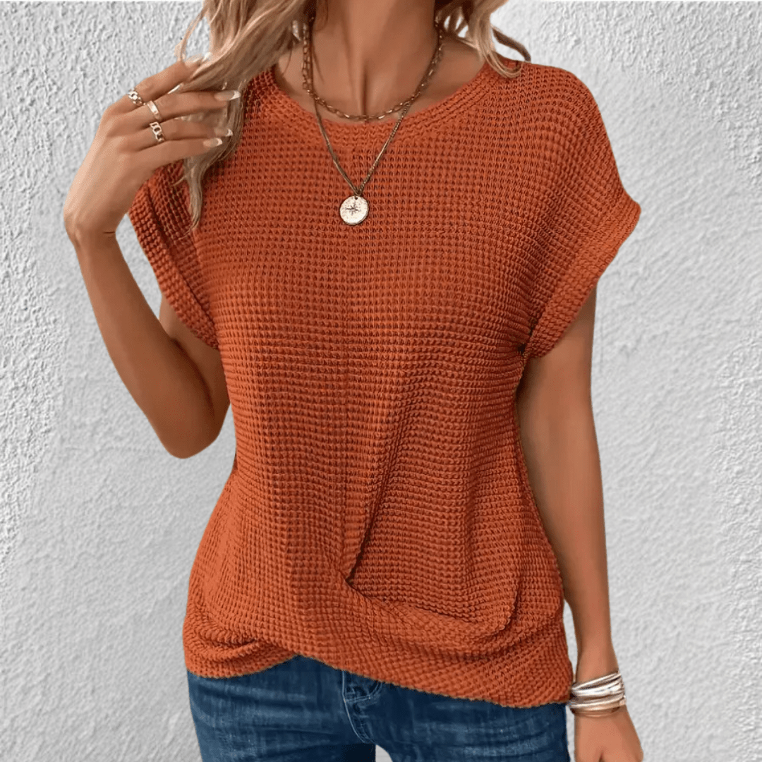 Dzianinowy top Luna Waffle
