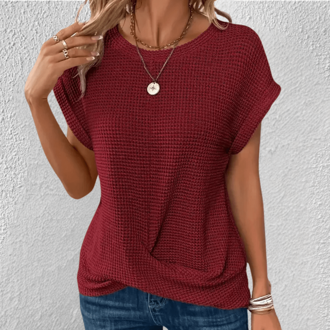 Dzianinowy top Luna Waffle